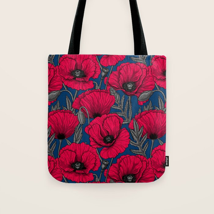 Night poppy garden  Tote Bag Gallery Image 1