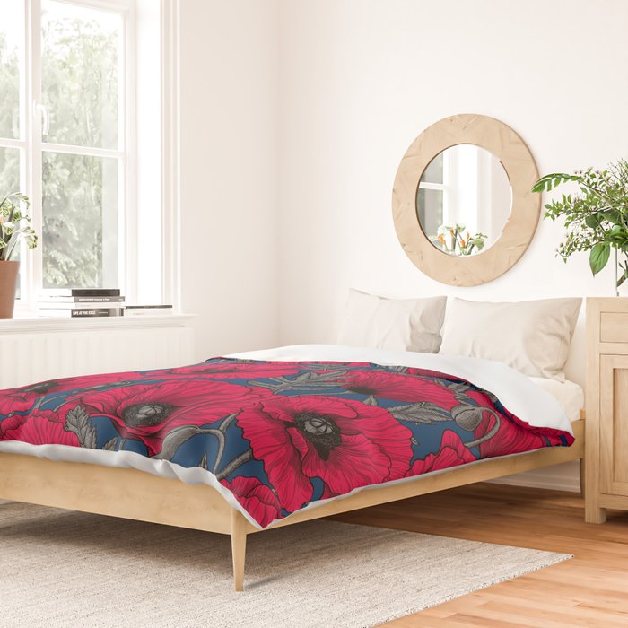 Night poppy garden  Duvet Cover Gallery Image 2