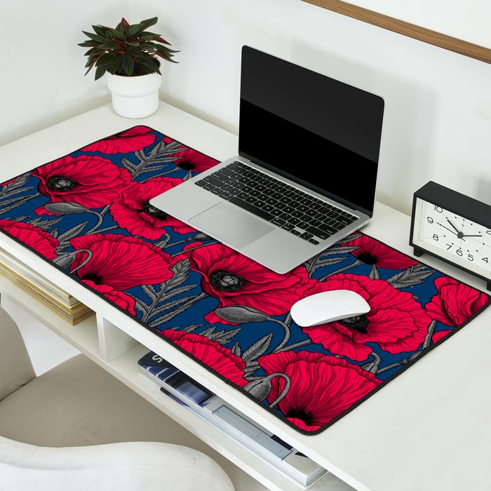 Night poppy garden  Desk Mat Gallery Image 2