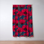 Night poppy garden  Window Curtain Gallery Image 3