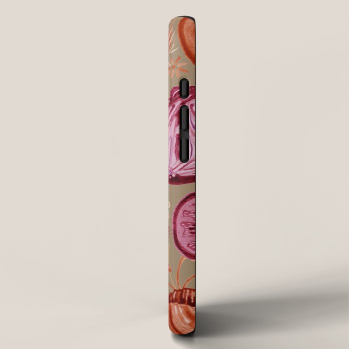 Garden Vegetables and Fresh Fruit in Mocha Mousse iPhone Case Gallery Image 2
