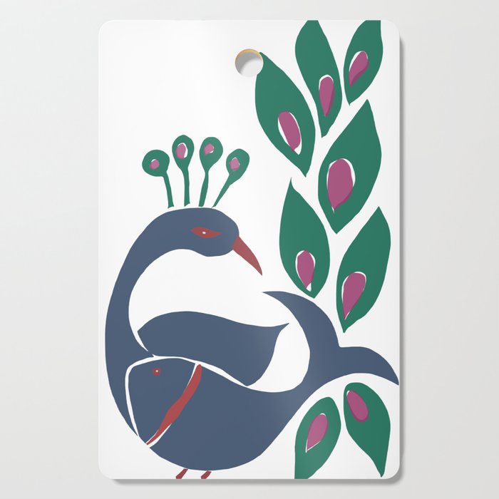 paper fish peacock Cutting Board Gallery Image 1