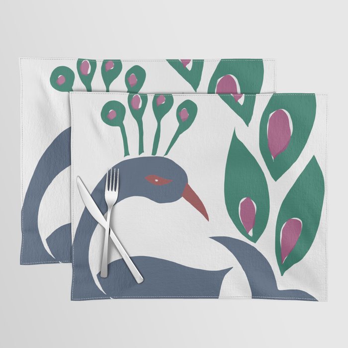paper fish peacock Placemat Gallery Image 1