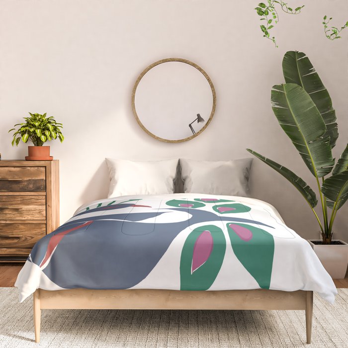 paper fish peacock Comforter Gallery Image 3