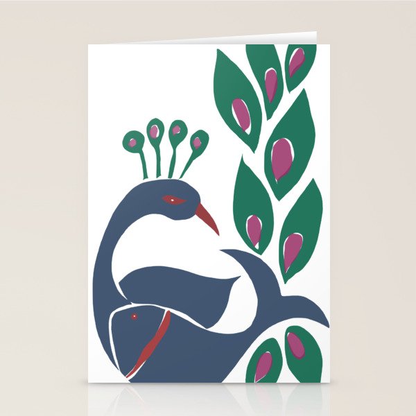 paper fish peacock Stationery Card Gallery Image 2