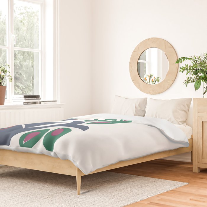 paper fish peacock Duvet Cover Gallery Image 2