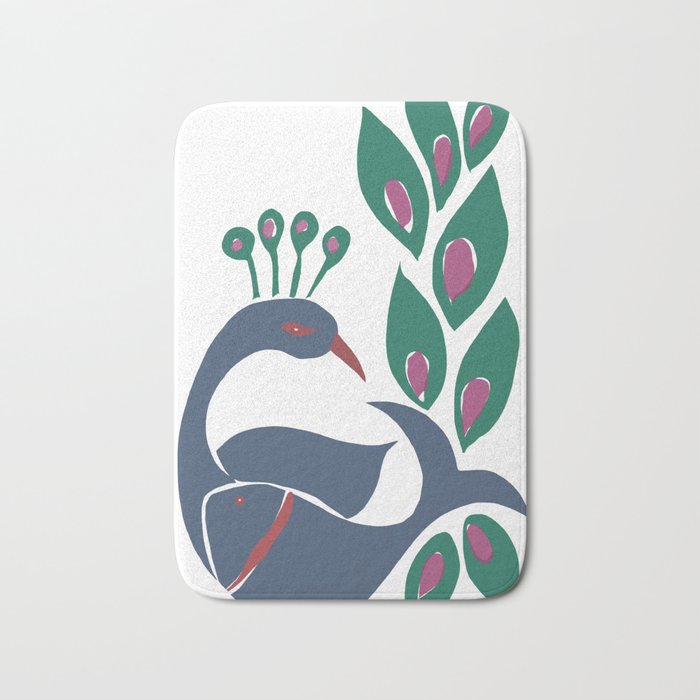 paper fish peacock Bath Mat Gallery Image 1