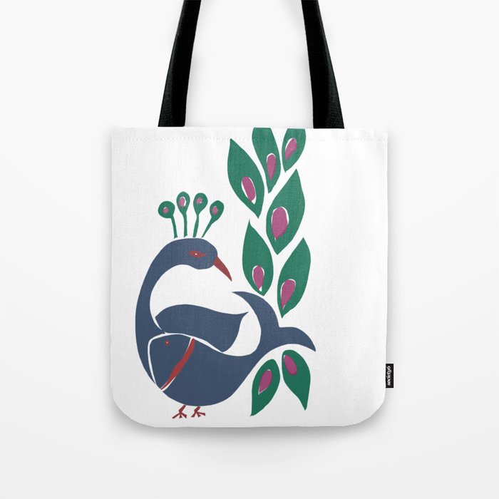 paper fish peacock Tote Bag Gallery Image 1
