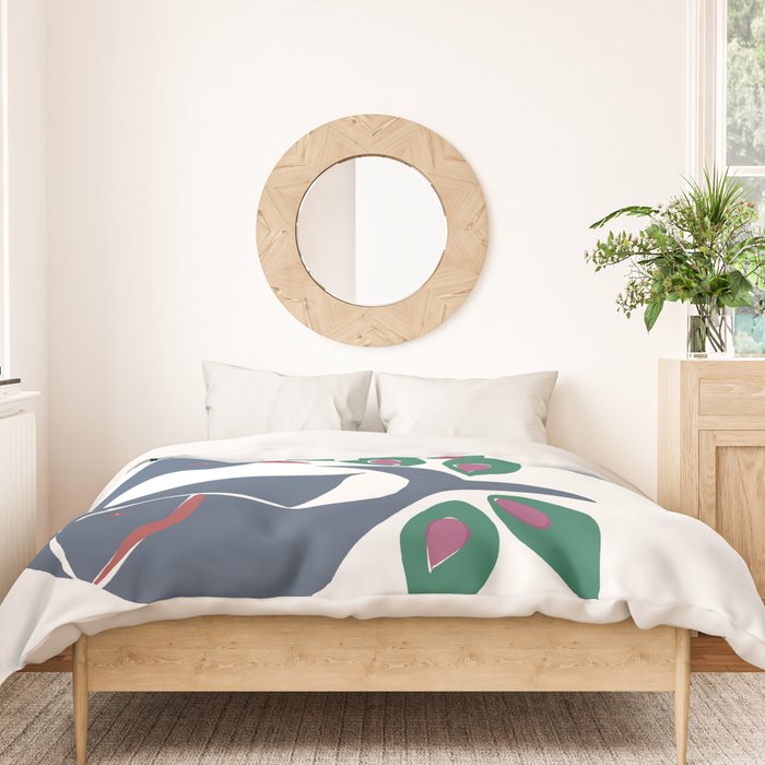 paper fish peacock Duvet Cover Gallery Image 3