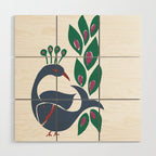 paper fish peacock Wood Wall Art Gallery Image 1
