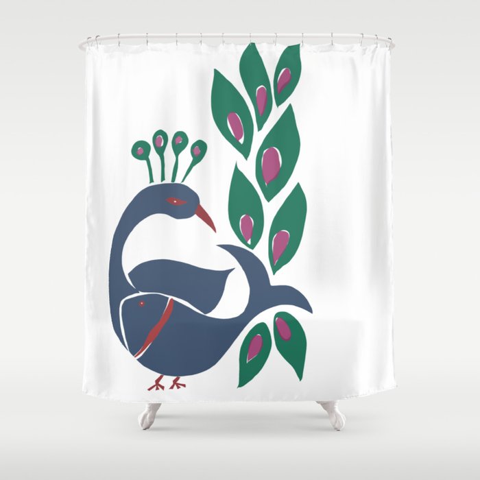 paper fish peacock Shower Curtain Gallery Image 1
