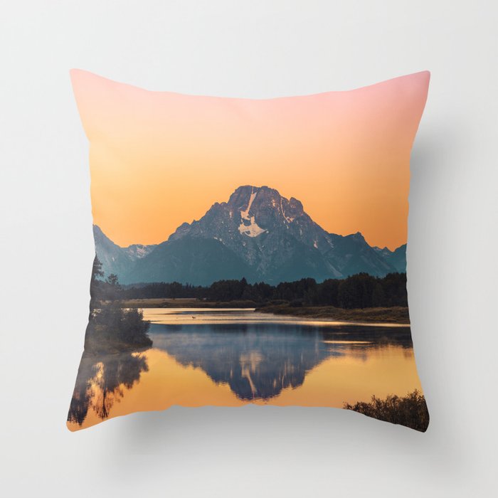 Sunrise In The Rockies - Grand Teton National Park Throw Pillow Gallery Image 6