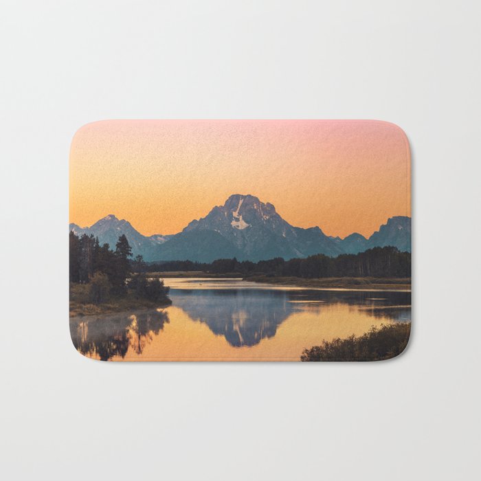 Sunrise In The Rockies - Grand Teton National Park Bath Mat Gallery Image 1
