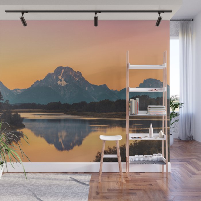 Sunrise In The Rockies - Grand Teton National Park Wall Mural Gallery Image 1