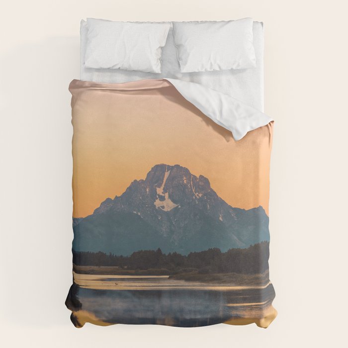 Sunrise In The Rockies - Grand Teton National Park Duvet Cover Gallery Image 6