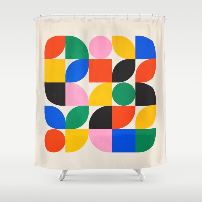 BAUHAUS 06: Exhibition 1923 | Mid Century Series  Shower Curtain Gallery Image 1