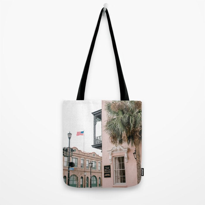 Charleston Pink Tote Bag Gallery Image 2