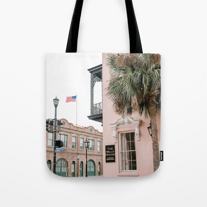 Charleston Pink Tote Bag Gallery Image 1