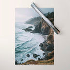 Waves Below Pines - Pacific Northwest Coast Wall Art Wrapping Paper Gallery Image 1