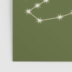 Scorpio Zodiac Star Constellation Line Art Olive Green Poster Gallery Image 3