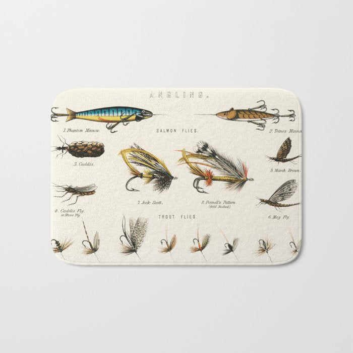 Angling Chart Bath Mat Gallery Image 1