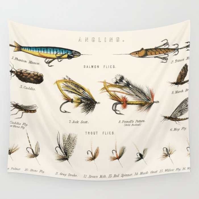 Angling Chart Wall Tapestry