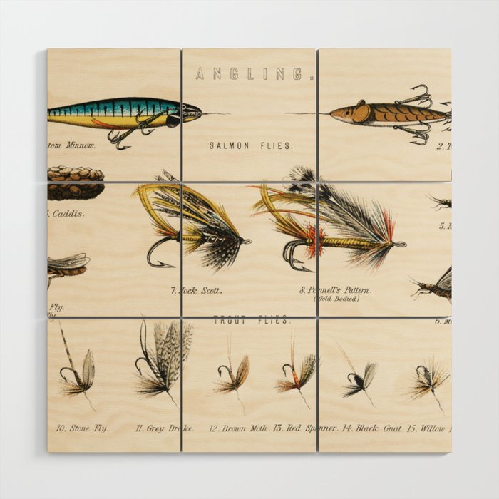 Angling Chart Wood Wall Art Gallery Image 1