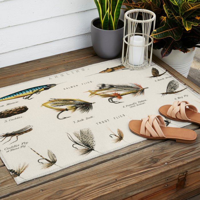 Angling Chart Outdoor Rug Gallery Image 2