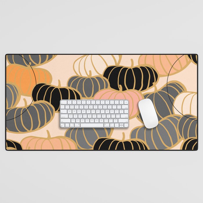 Retro Pumpkin Pattern 1 Desk Mat Gallery Image 1
