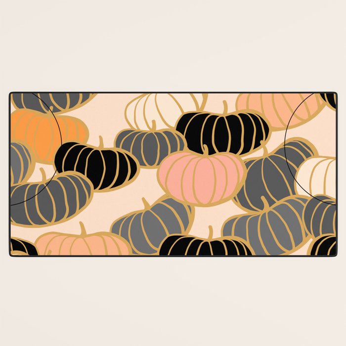 Retro Pumpkin Pattern 1 Desk Mat Gallery Image 3