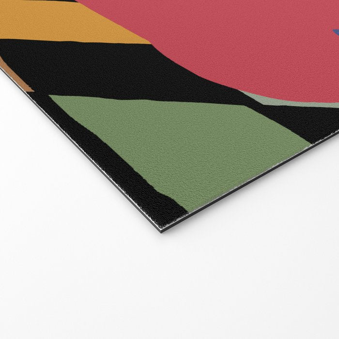 color checkerboard with dropping flower Welcome Mat Gallery Image 2