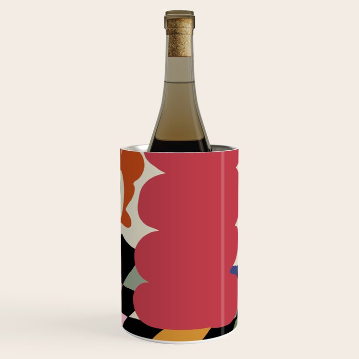 color checkerboard with dropping flower Wine Chiller Gallery Image 3