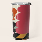 color checkerboard with dropping flower Travel Mug Gallery Image 2