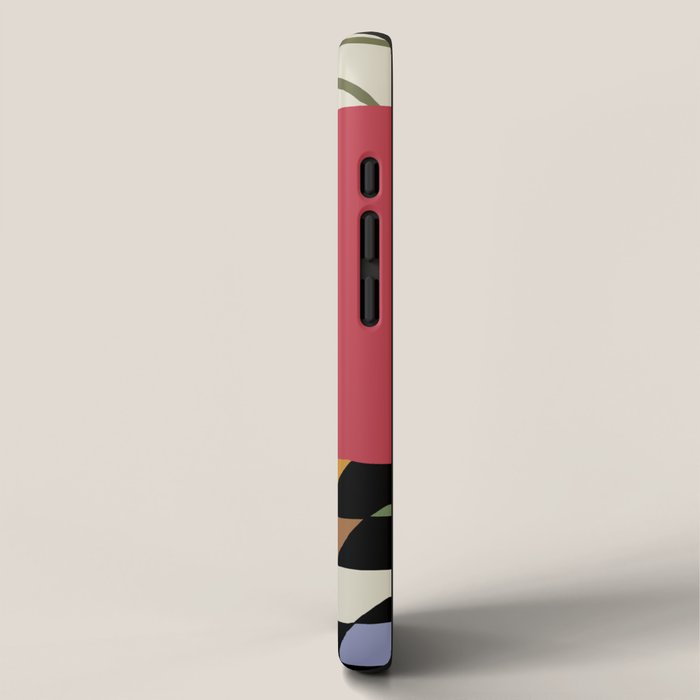color checkerboard with dropping flower iPhone Case Gallery Image 2