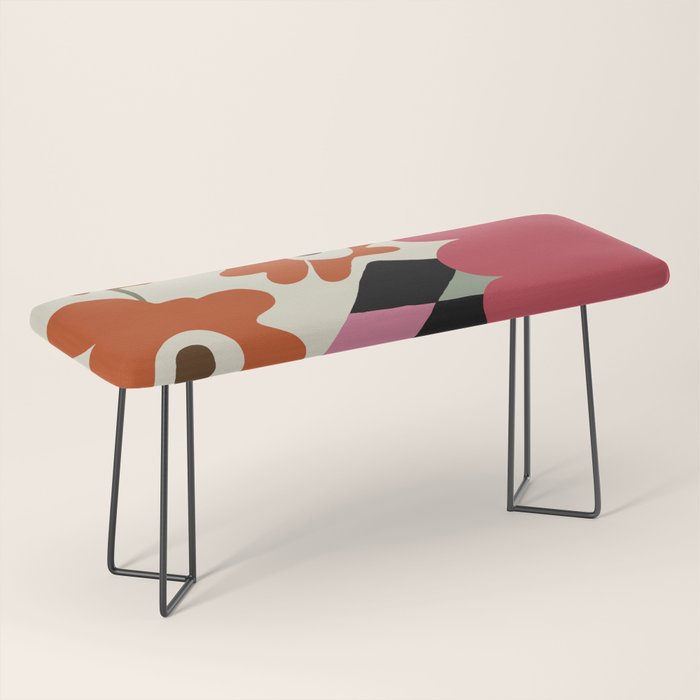 color checkerboard with dropping flower Bench Gallery Image 1