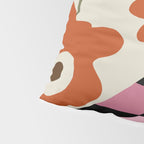 color checkerboard with dropping flower Pillow Sham Gallery Image 4