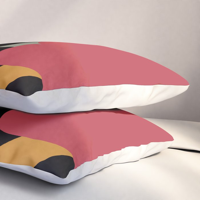 color checkerboard with dropping flower Pillow Sham Gallery Image 3