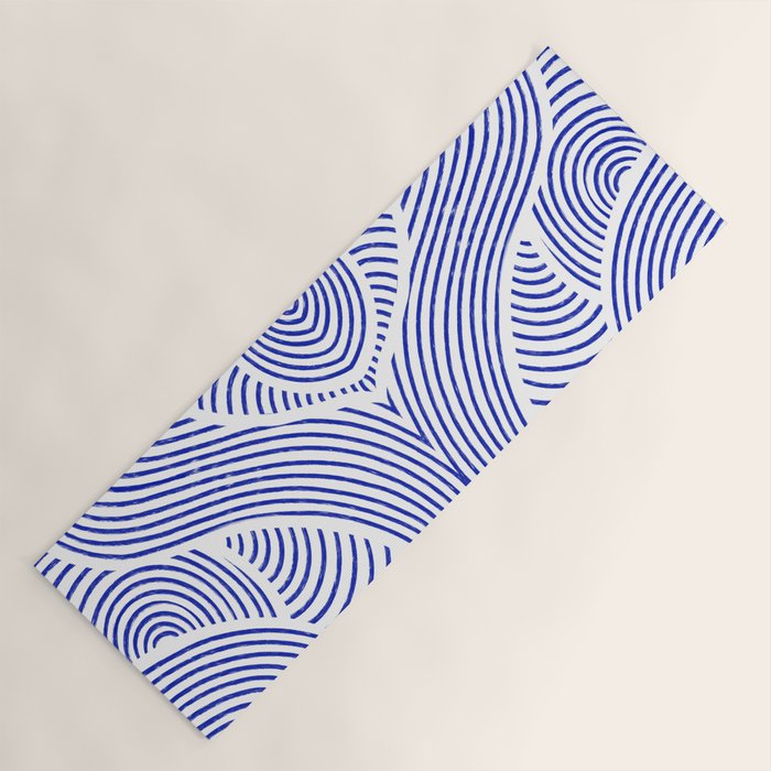 blue summer lines Yoga Mat Gallery Image 1
