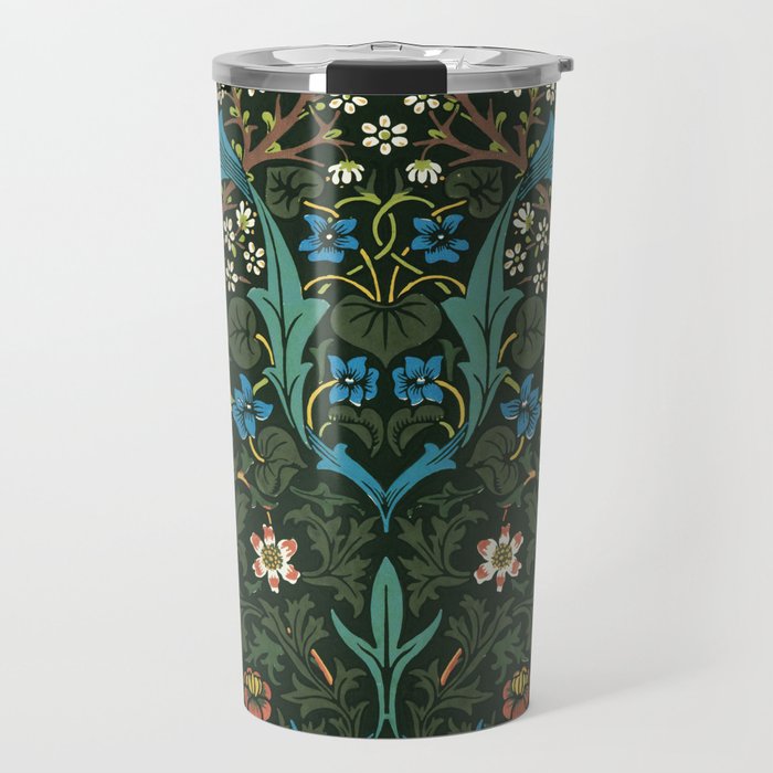 William Morris floral print Travel Mug Gallery Image 1