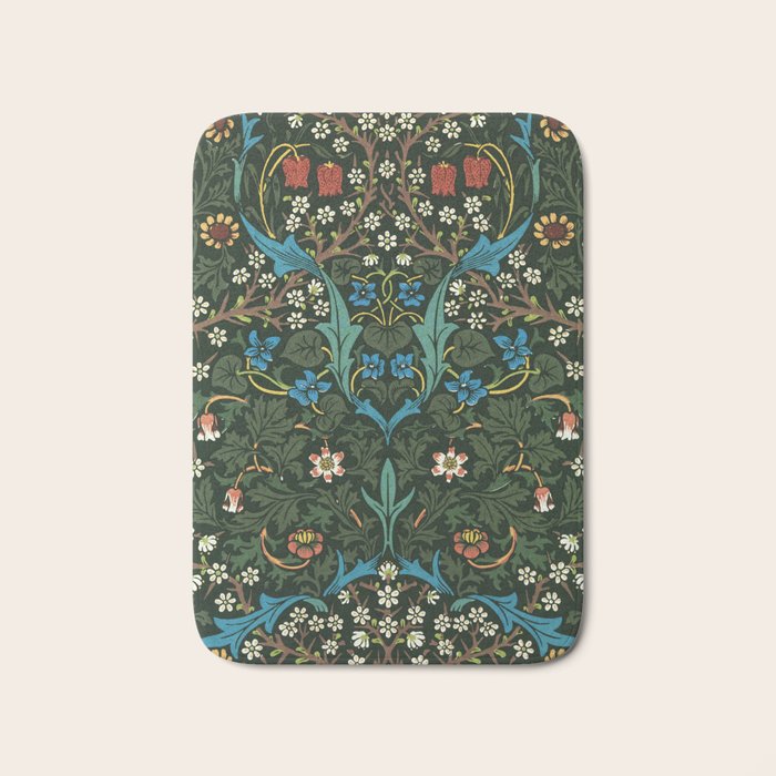 William Morris floral print Bath Mat Gallery Image 1