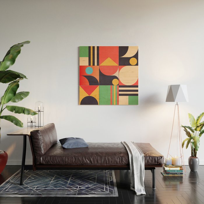 Geometric Shapes 134 Wood Wall Art Gallery Image 2