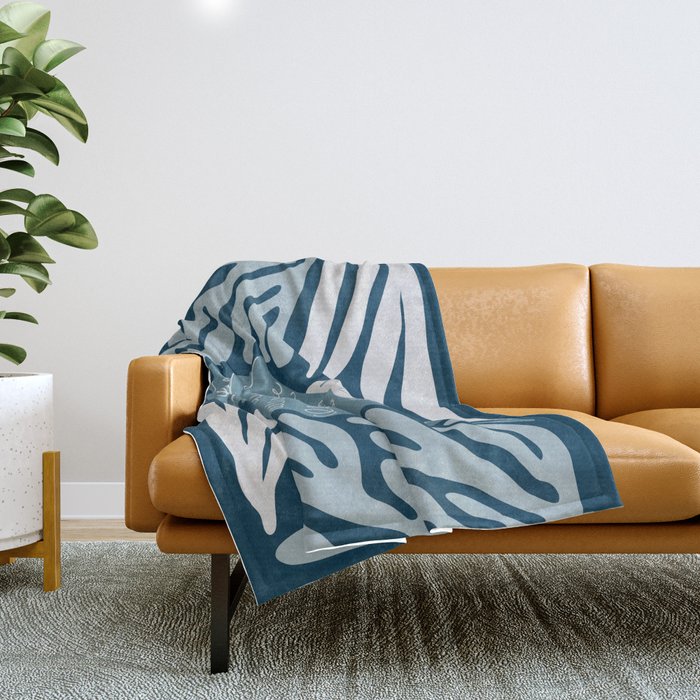 Ocean Floor - Dark Throw Blanket Gallery Image 1