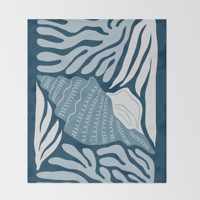 Ocean Floor - Dark Throw Blanket Gallery Image 2