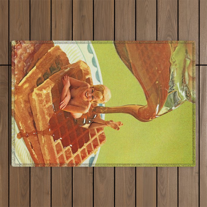 Pour some syrup on me - Breakfast Waffles Outdoor Rug Gallery Image 1