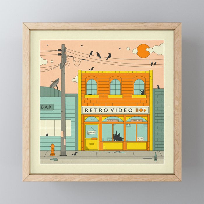 VIDEO STORE Mini Art Print Gallery Image 1