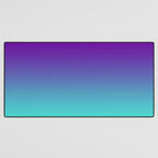 Violet Purple and Turquoise Ombre Desk Mat Gallery Image 3