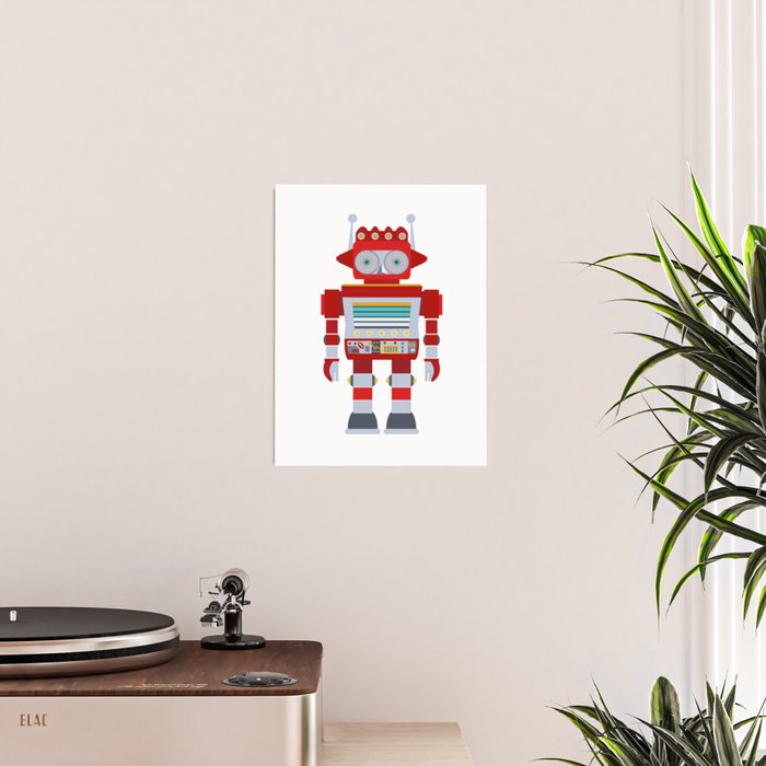 Red Robot Retro Toy Poster Gallery Image 2