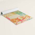 Modern 50s Tiki Party Throwback pattern Beige Yoga Mat Gallery Image 2
