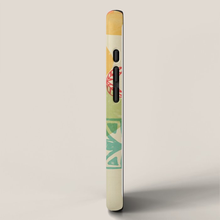 Modern 50s Tiki Party Throwback pattern Beige iPhone Case Gallery Image 2