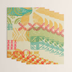Modern 50s Tiki Party Throwback pattern Beige Wrapping Paper Gallery Image 3